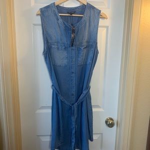 Sleeveless soft denim dress. NWT